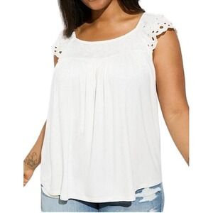 TORRID Knit Square Neck Eyelet Top NWT Size 3X‎